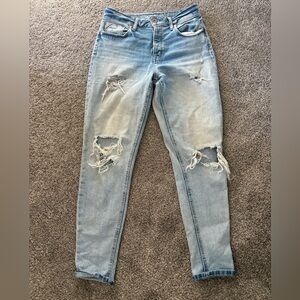 Distressed Light Blue Women's Jeans